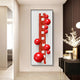Orbevo White & Red Sphere Vertical 3D Acrylic Wall Art