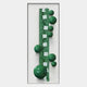 Orbevo White & Green Sphere Vertical 3D Acrylic Wall Art