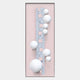 Orbevo Pink & White Sphere Vertical 3D Acrylic Wall Art
