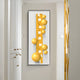 Orbevo White & Yellow Sphere Vertical 3D Acrylic Wall Art