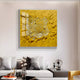 Velorra Golden Honey Bloom Ribbon Acrylic Frame 3D Wall Art