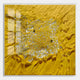 Velorra Golden Honey Bloom Ribbon Acrylic Frame 3D Wall Art