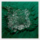 Velorra Emerald Green Bloom Ribbon Frameless 3D Wall Art