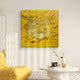 Velorra Golden Honey Bloom Ribbon Frameless 3D Wall Art