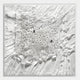 Velorra Pearl White Bloom Ribbon Acrylic Frame 3D Wall Art featuring hand-cut white ribbon folds radiating from a honeycomb-like organic bloom centre, encased in a clear acrylic frame.
