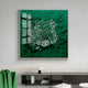 Velorra Emerald Green Bloom Ribbon Acrylic Frame 3D Wall Art