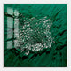Velorra Emerald Green Bloom Ribbon Acrylic Frame 3D Wall Art
