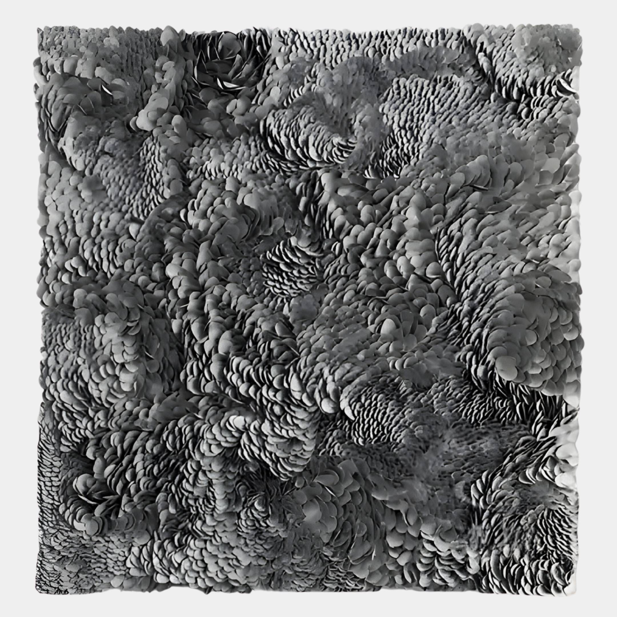 Auralith Grey Layered Leather 3D Wall Art