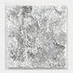 The Auralith White Layered Leather & Acrylic 3D Wall Art by Giant Sculptures features dense, swirling patterns on a square canvas, creating depth and movement with its abstract white textured design.