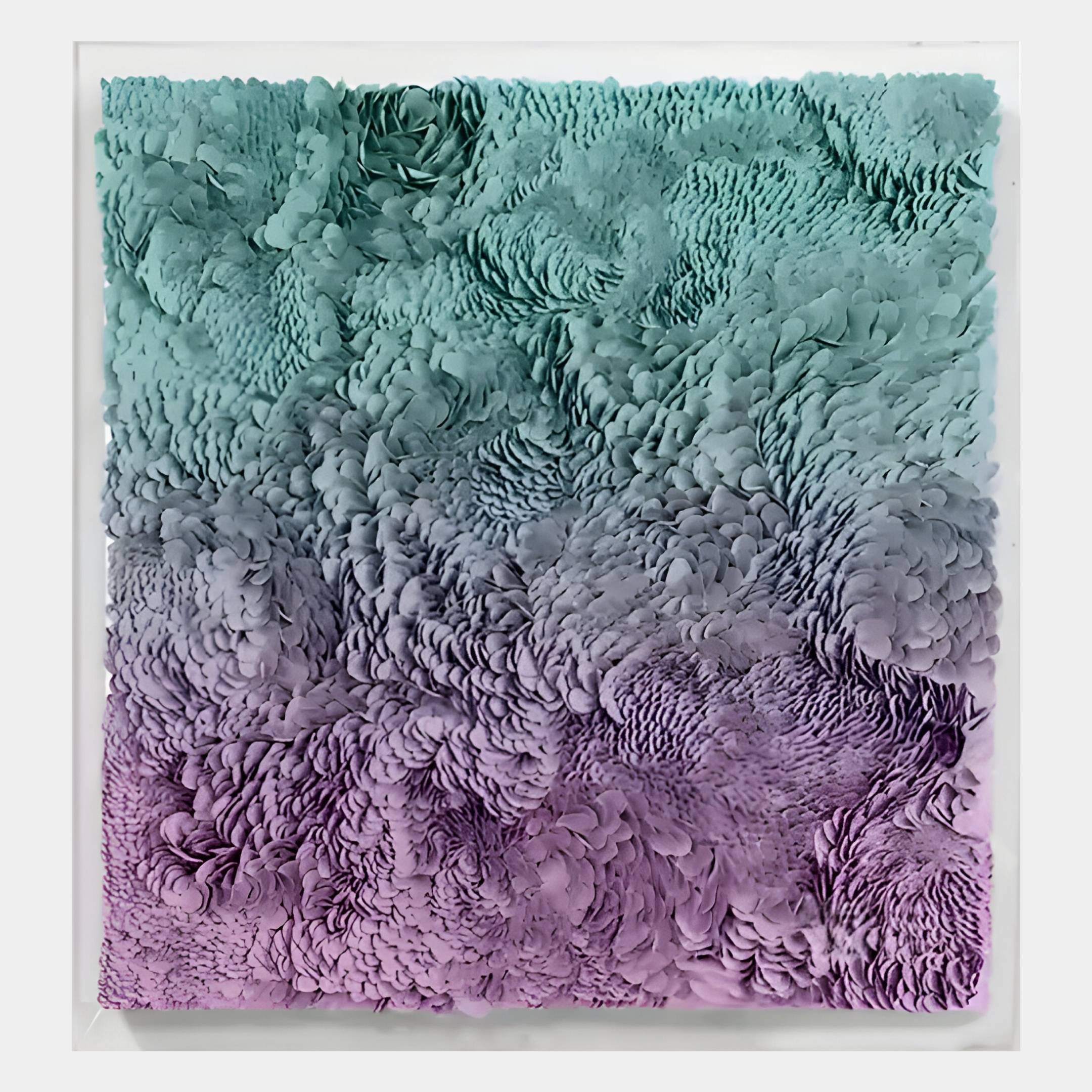 Auralith Lilac Fade Layered Leather & Acrylic 3D Wall Art