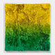 Auralith Lime Fade Layered Leather & Acrylic 3D Wall Art