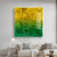Auralith Lime Fade Layered Leather & Acrylic 3D Wall Art