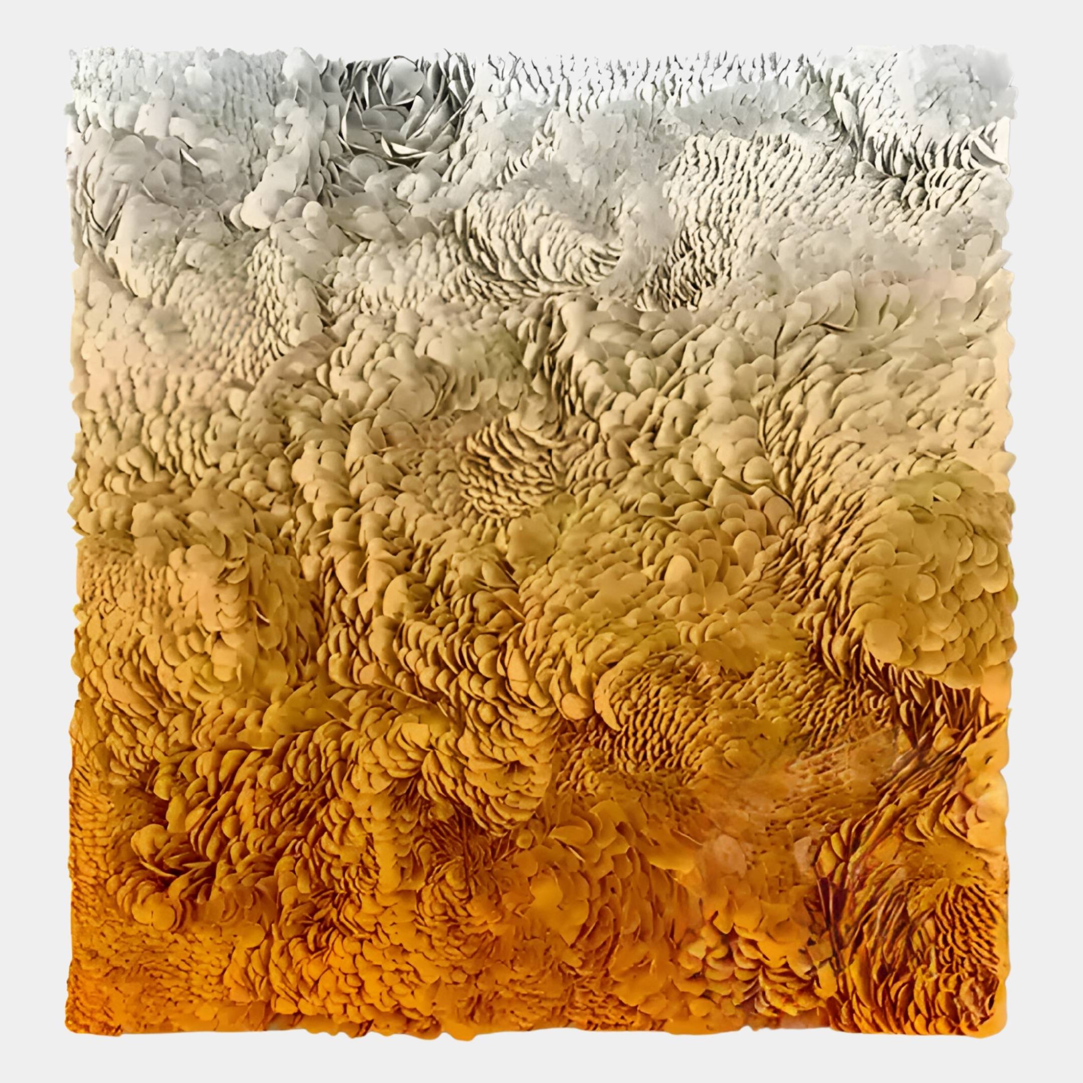 Auralith Amber Fade Layered Leather 3D Wall Art