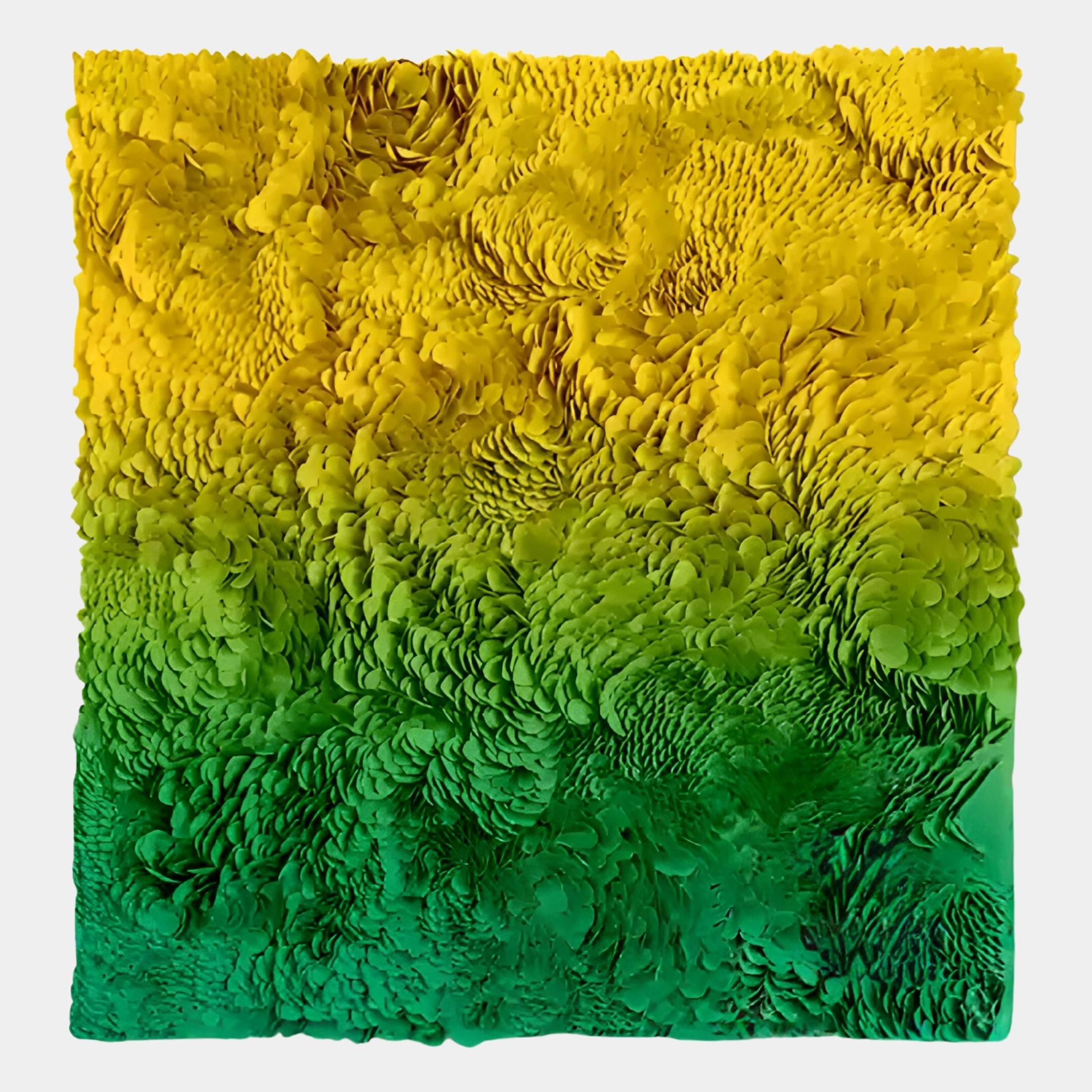 Auralith Lime Fade Layered Leather 3D Wall Art