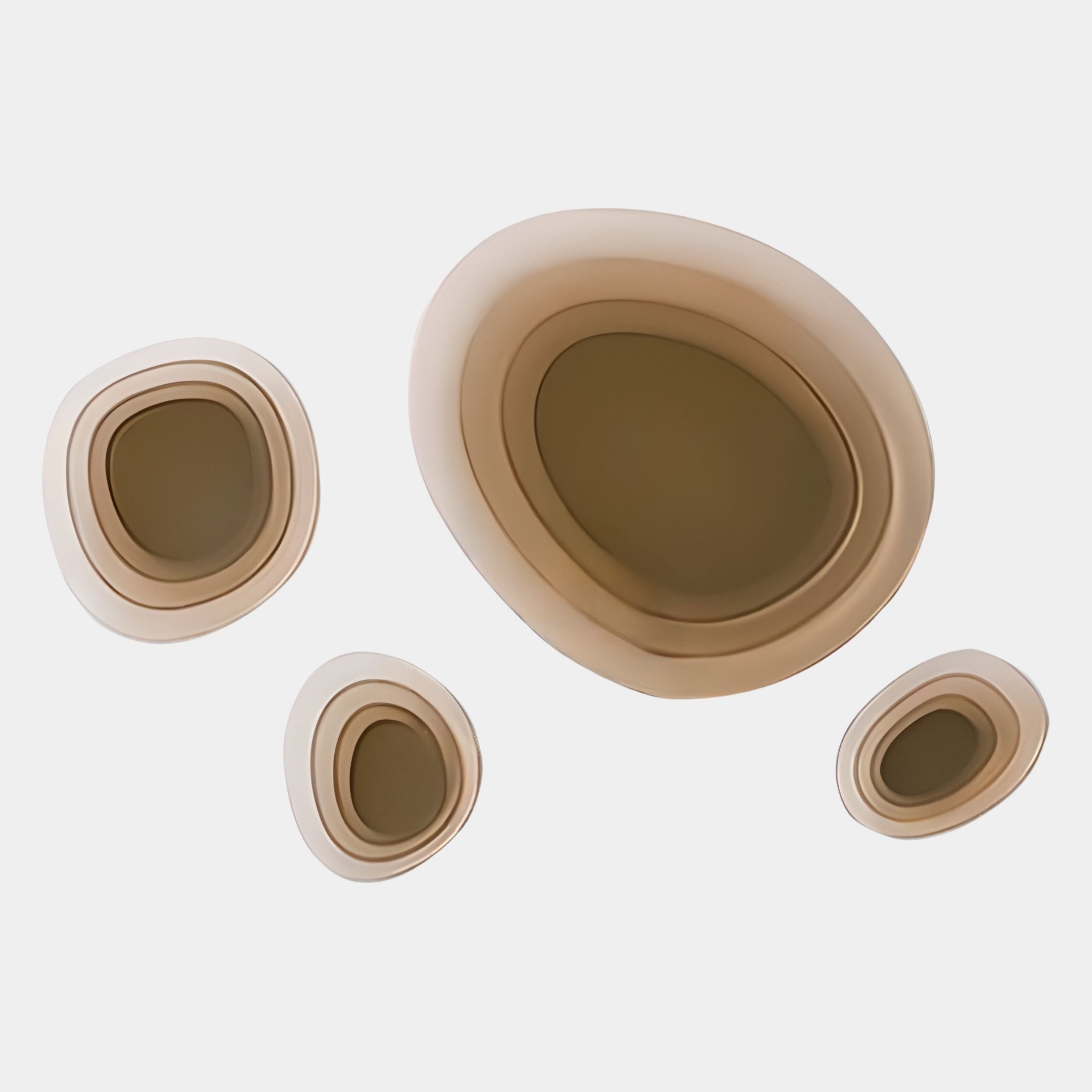 Nuvora Beige Gradient Cluster 3D Acrylic Wall Art