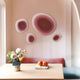 Nuvora Red Gradient Cluster 3D Acrylic Wall Art