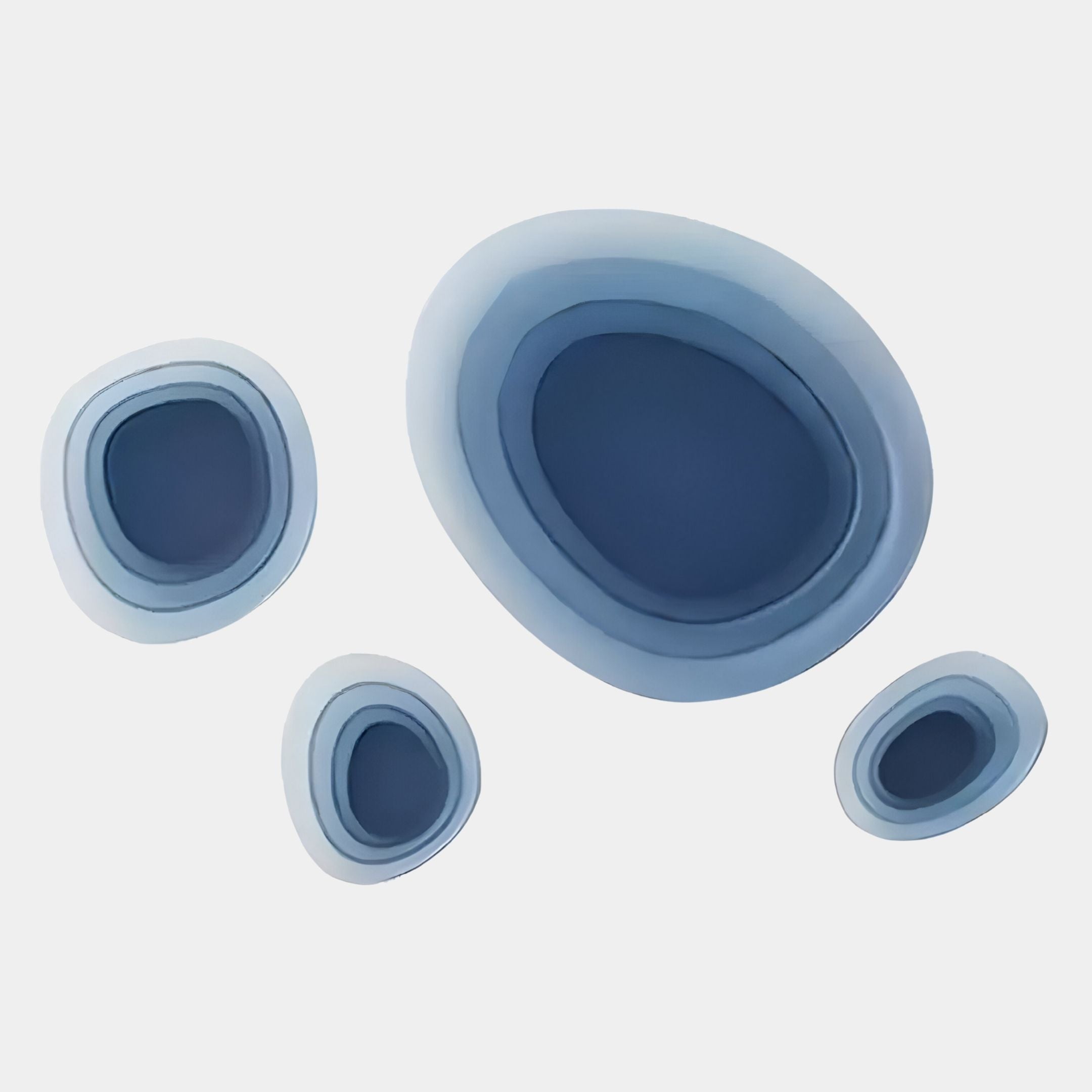 Nuvora Blue Gradient Cluster 3D Acrylic Wall Art