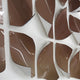 Foliora Cocoa & Lilac Grid Leaf Acrylic 3D Wall Art