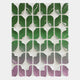 Foliora Green & Orchid Grid Leaf Acrylic 3D Wall Art