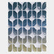 Foliora Navy & Sand Grid Leaf Acrylic 3D Wall Art