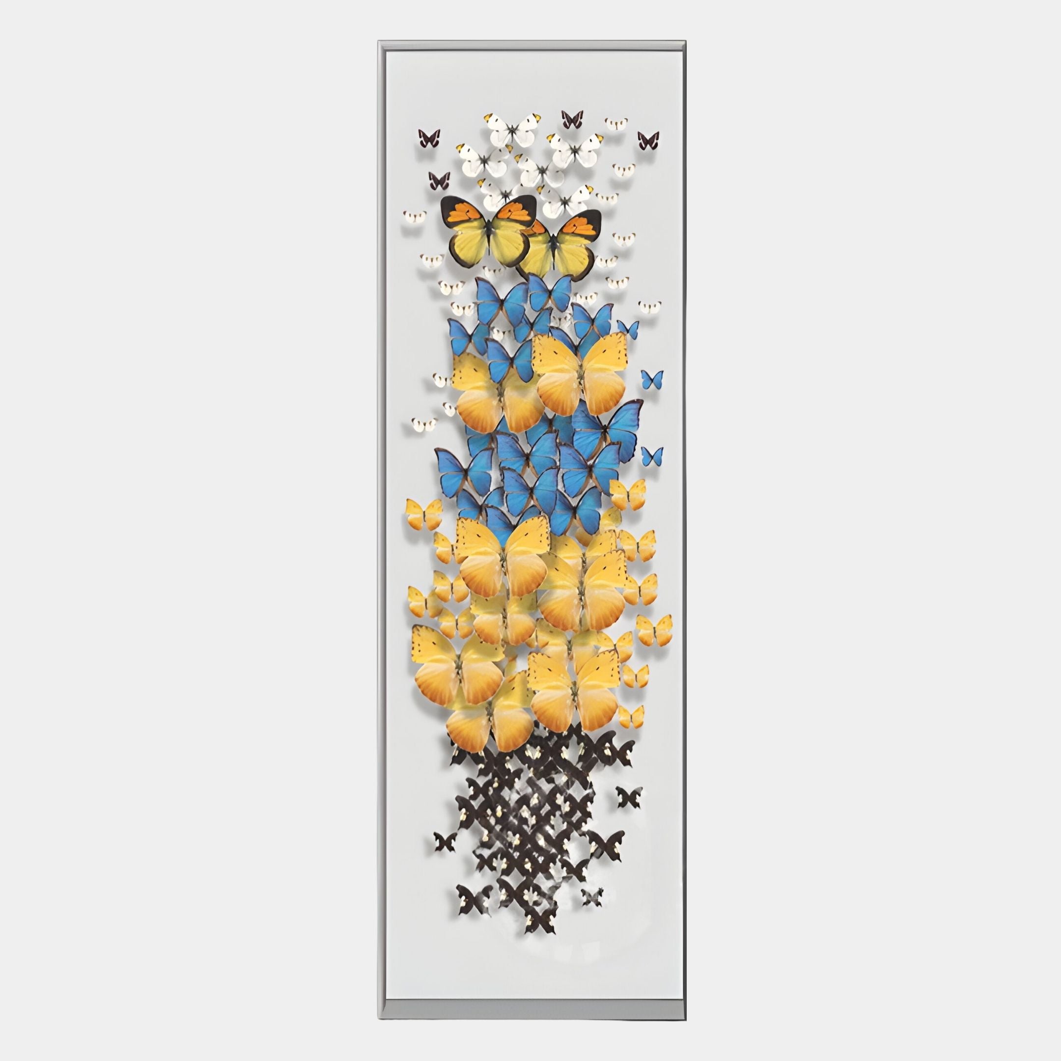 Papillora Blue & Yellow Gradient Butterfly Acrylic 3D Wall Art