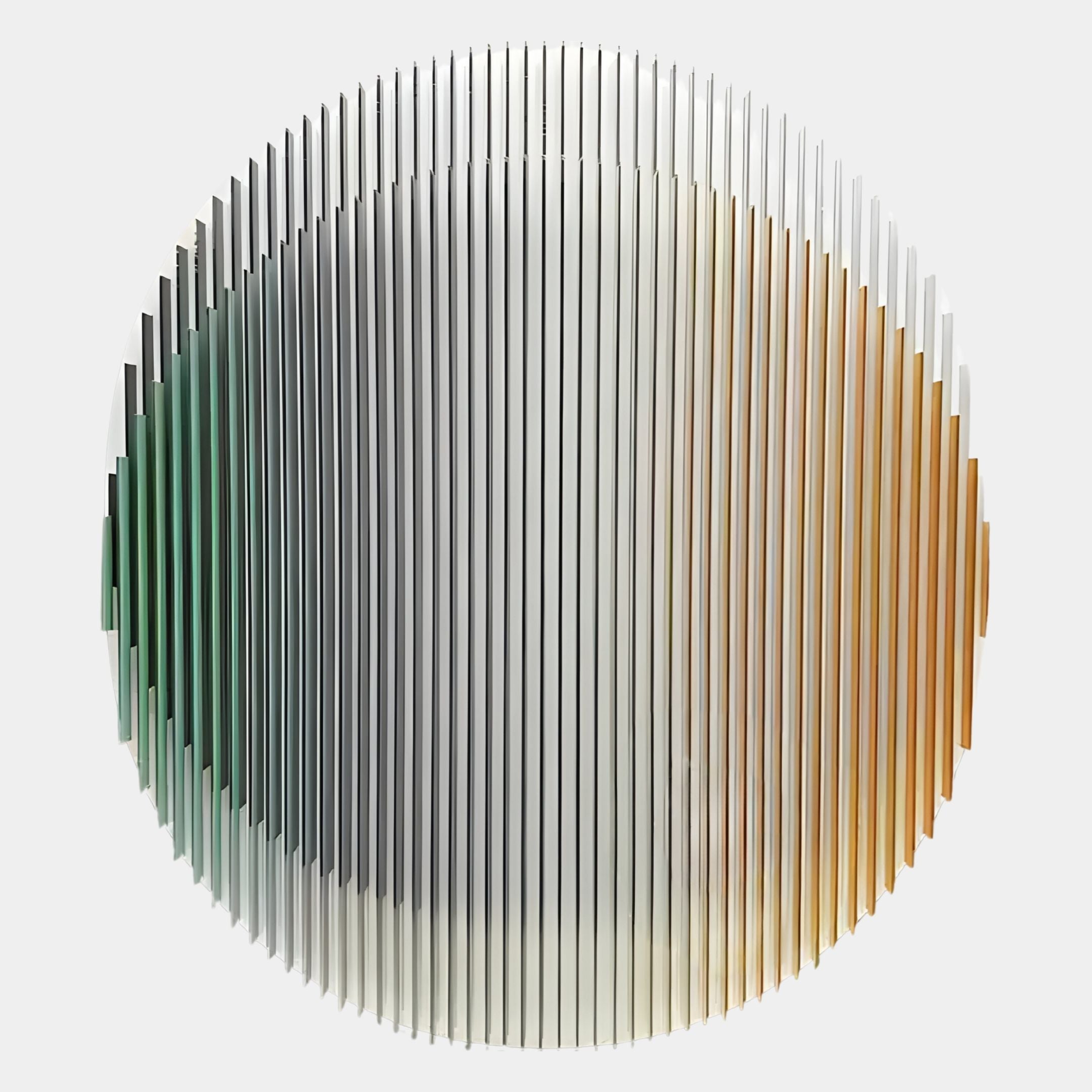 Sonorad Green & Amber Gradient Round Acrylic 3D Wall Art