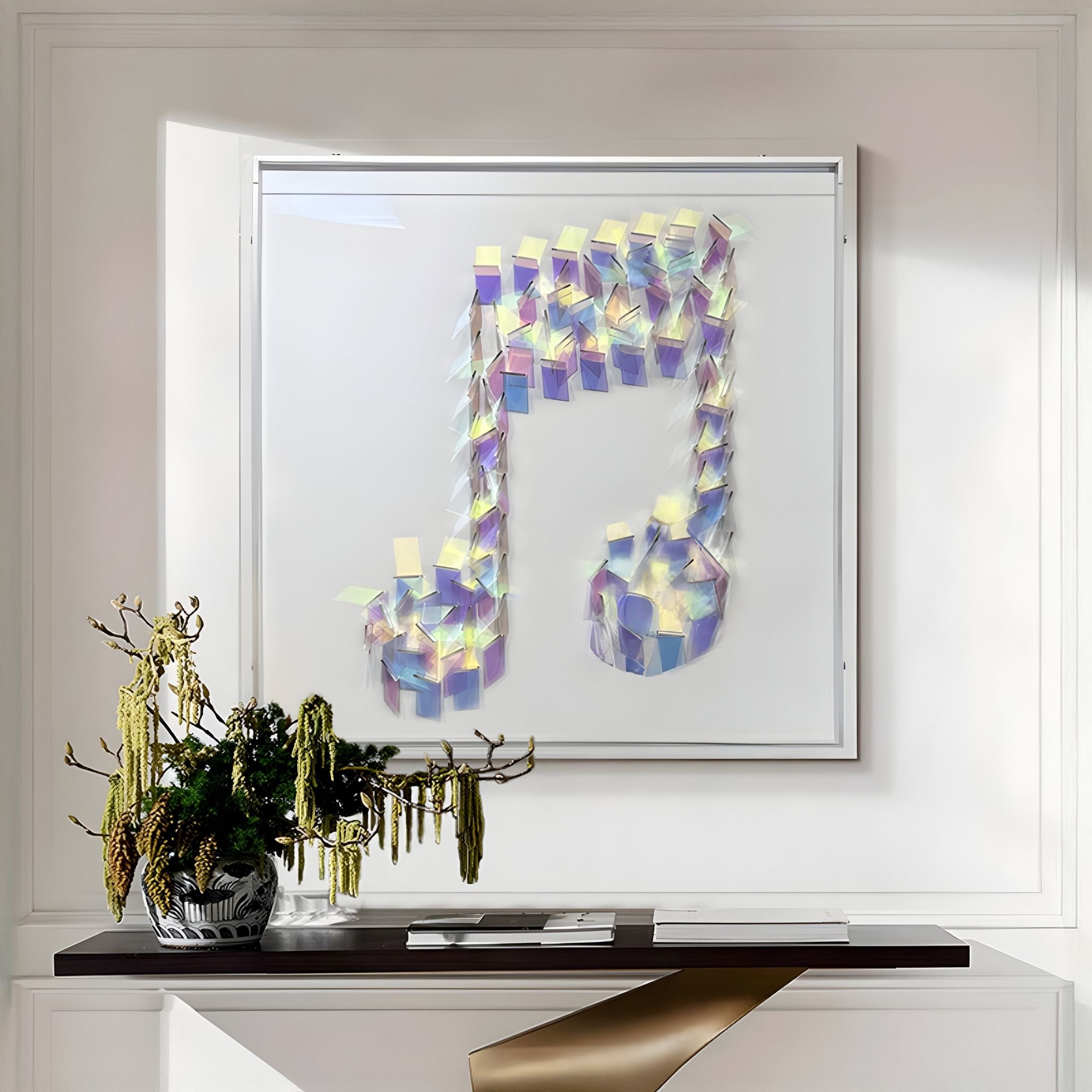 Holoira Music Note Iridescent Ripple Acrylic 3D Wall Art