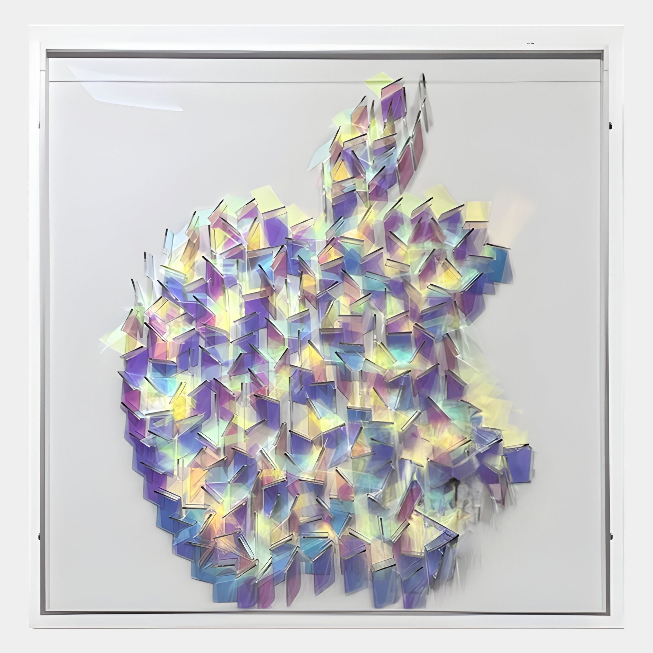 Holoira Apple Form Iridescent Ripple Acrylic 3D Wall Art