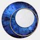 Solara Cobalt Blue White Disc & Metal Ring 3D Wall Art
