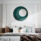 Solara Deep Teal White Disc & Metal Ring 3D Wall Art