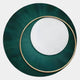 Solara Deep Teal White Disc & Metal Ring 3D Wall Art