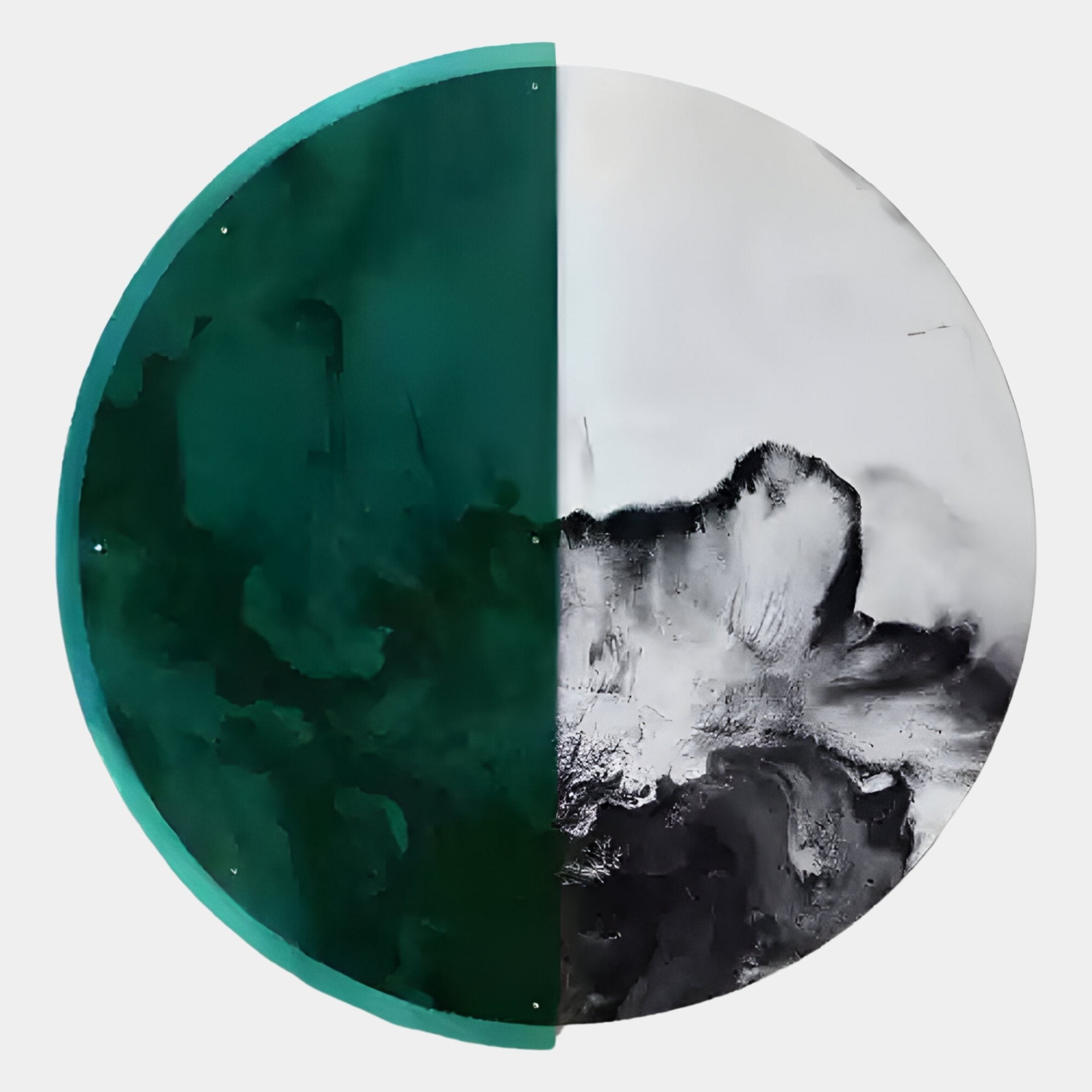 Halvra Emerald Smoke Swirl Acrylic 3D Wall Art