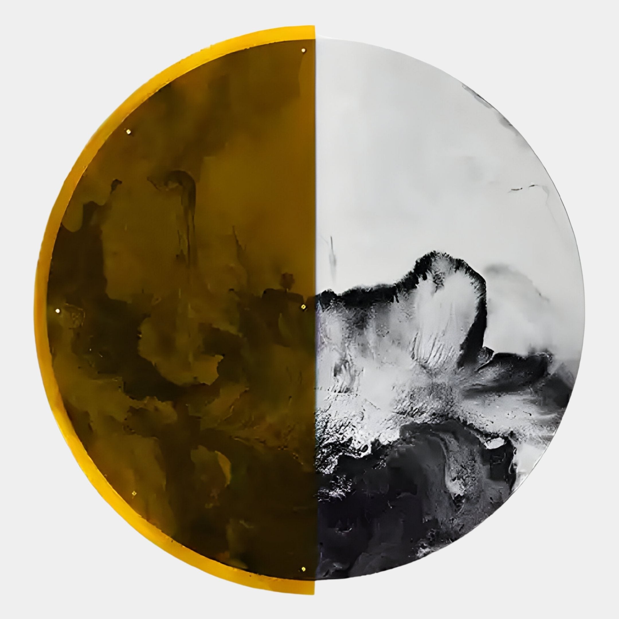 Halvra Amber Mist Divide Acrylic 3D Wall Art