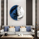 Halvra Deep Cobalt Ash Burst Acrylic 3D Wall Art