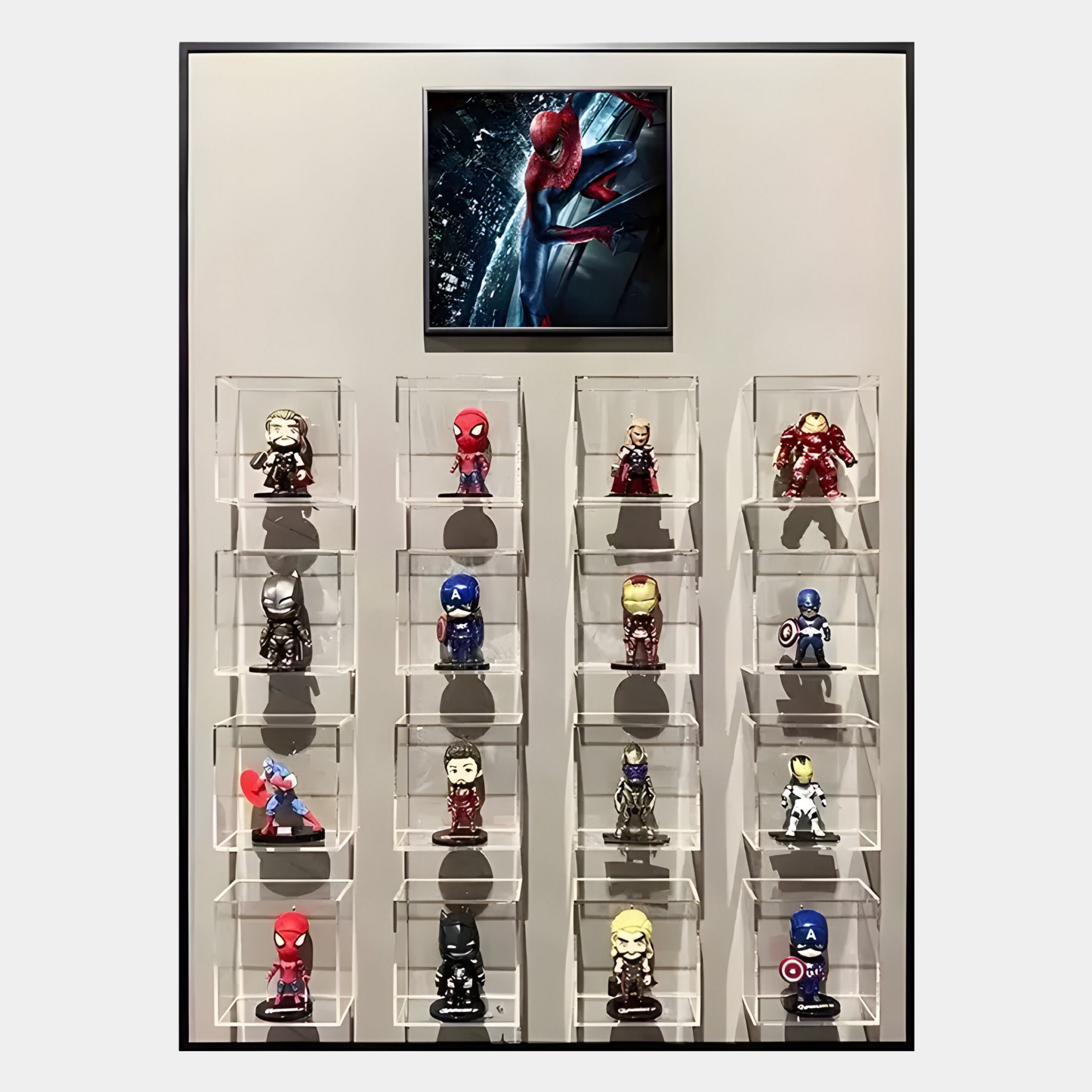 Iconivault Superhero Grid With Spiderverse 3D Wall Art