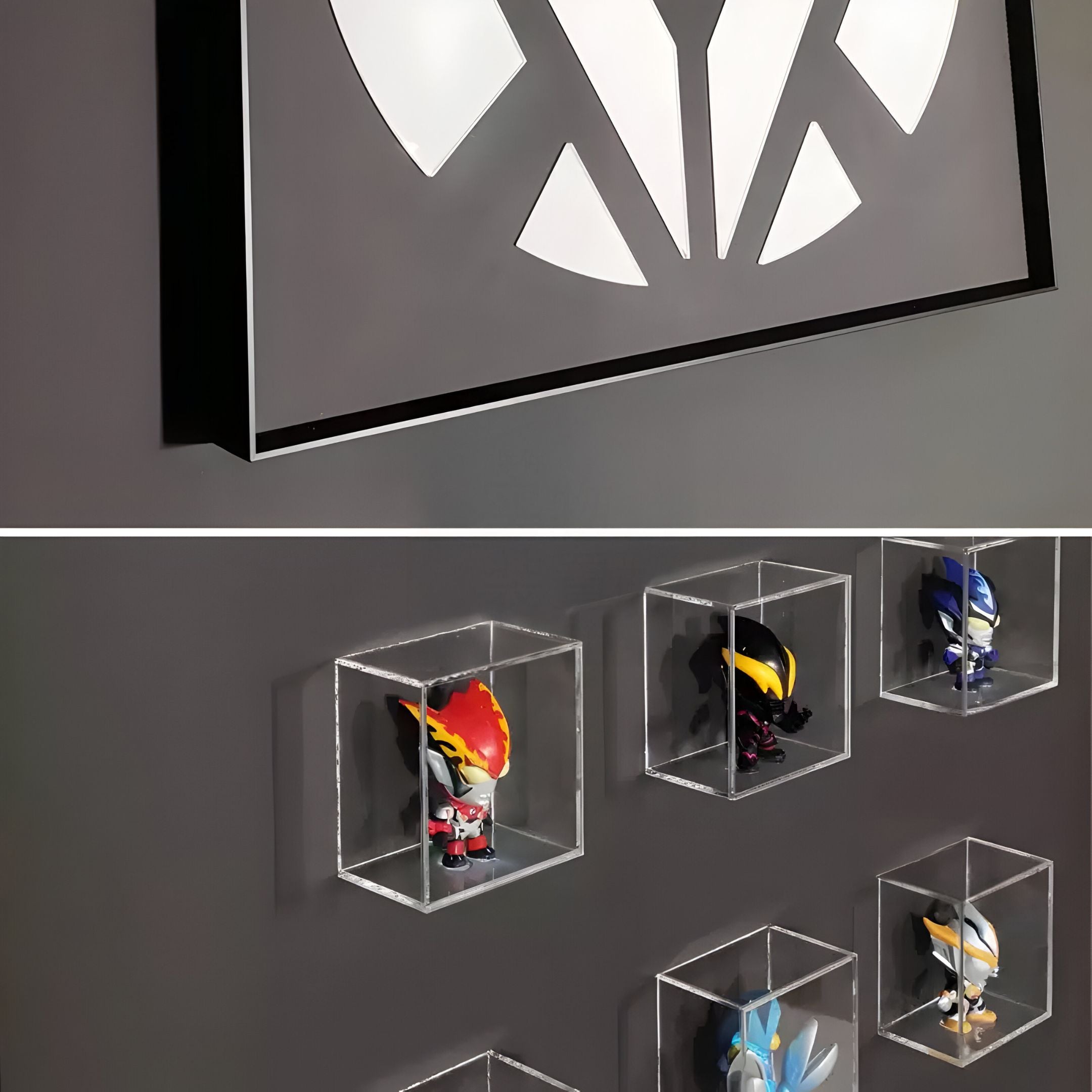 Iconivault Ultraman Figurine Grid With Emblematic 3D Wall Art