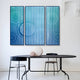 Cirquora Blue Gradient Ripple Triptych Acrylic 3D Wall Art