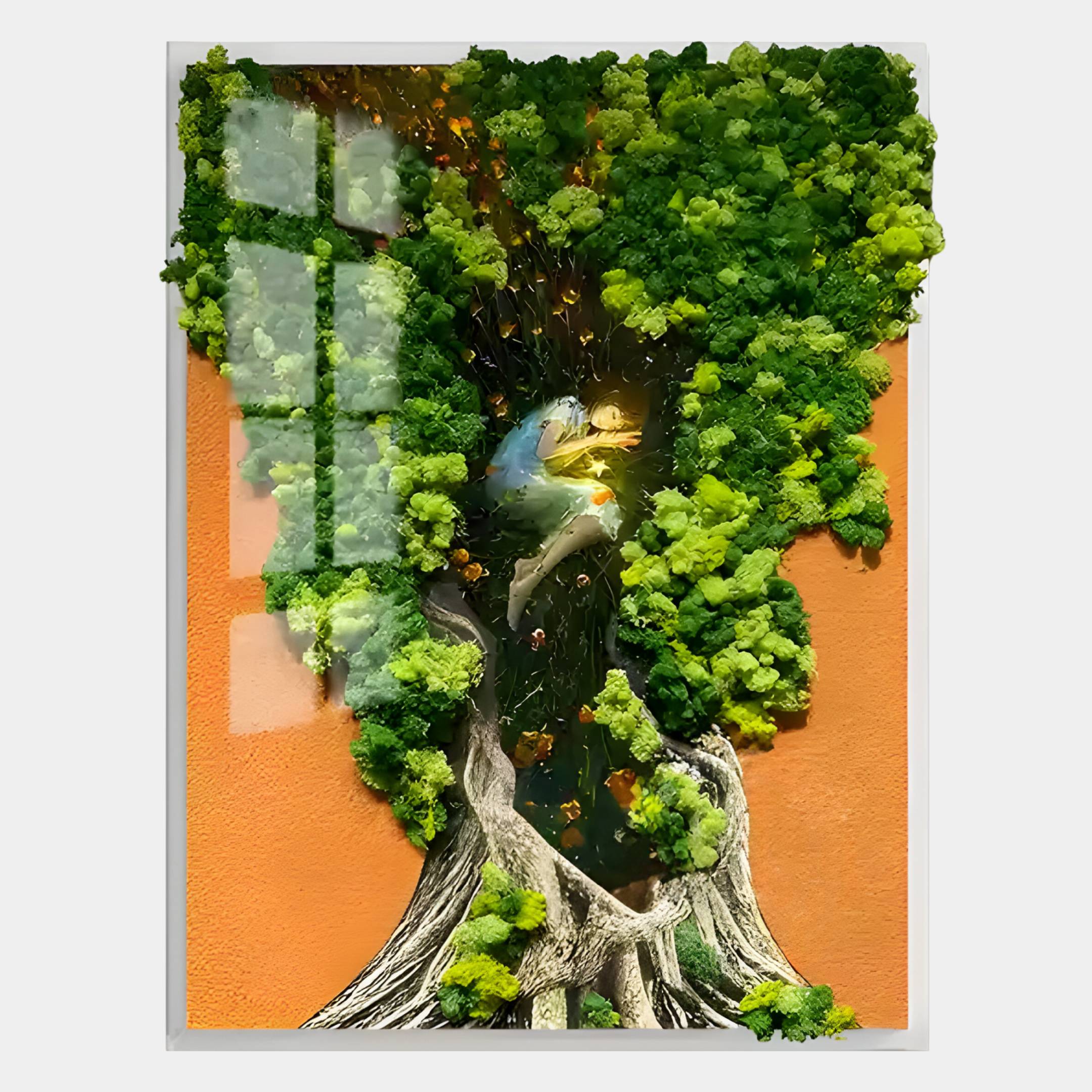 Truvira Firefly Dream Moss Framed 3D Wall Art