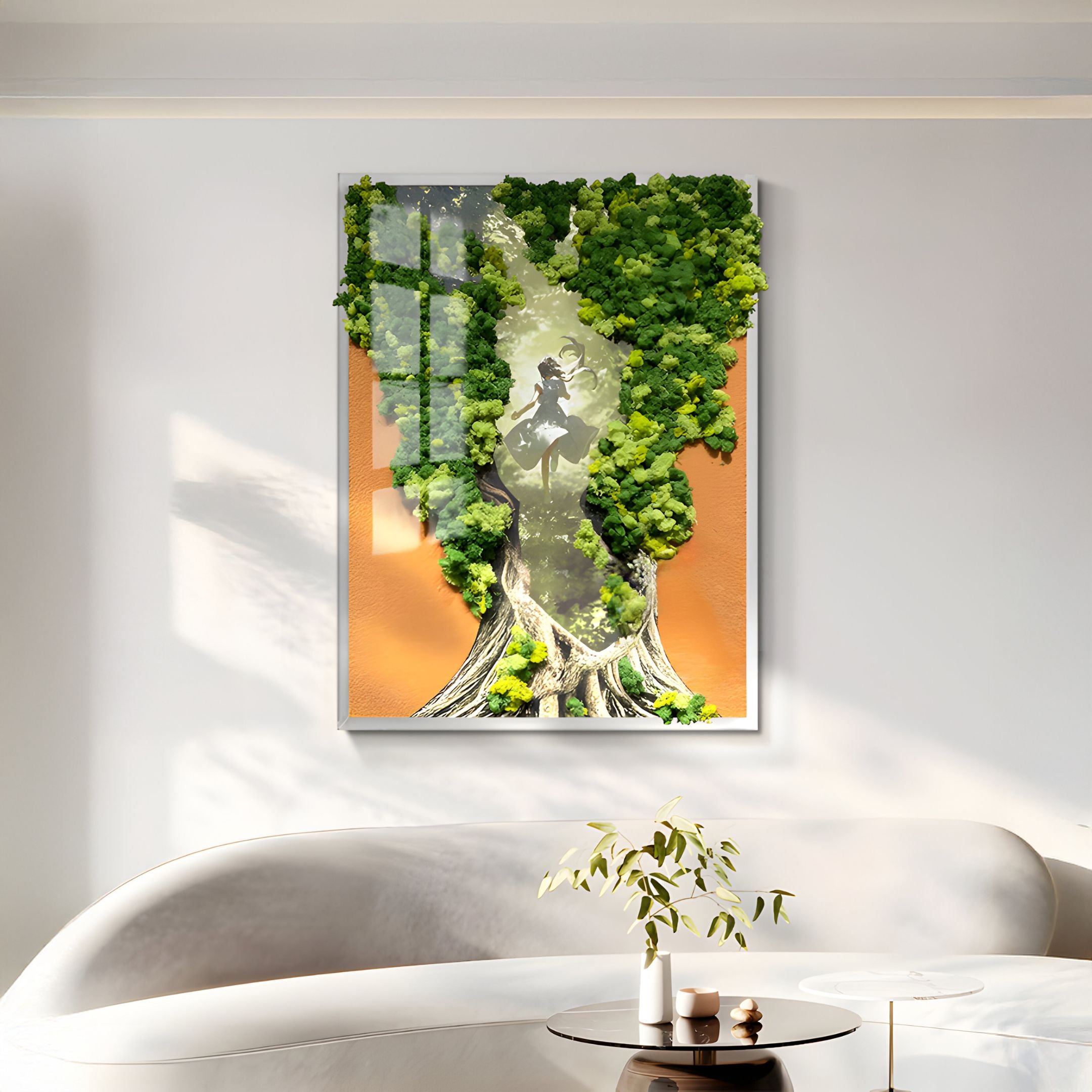 Truvira Forest Waltz Moss Framed 3D Wall Art