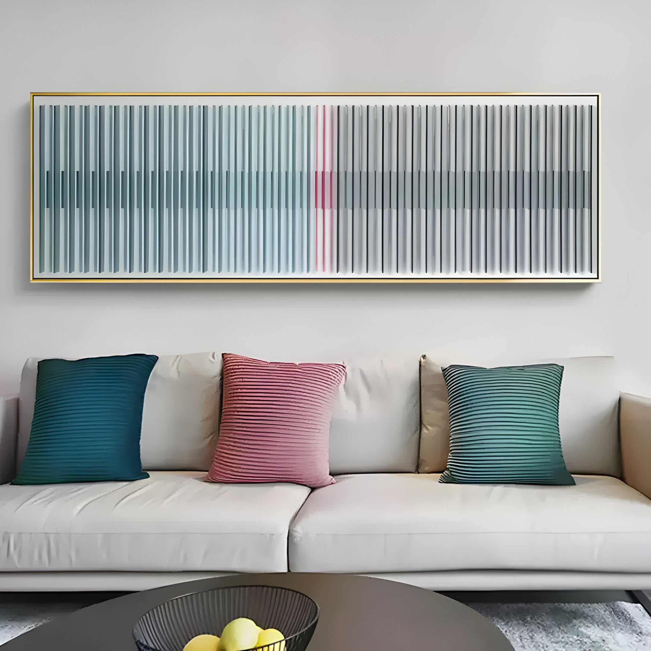 Straviu Blue Flow Stripe Acrylic 3D Wall Art