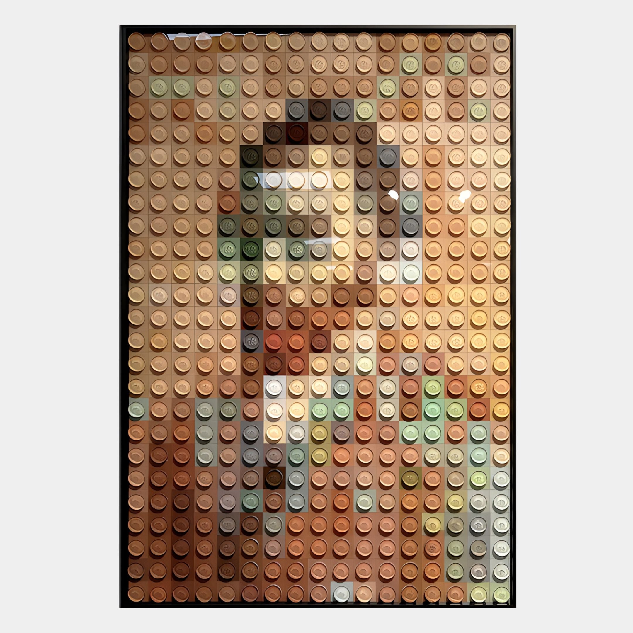 Pixelego Warm Hue Van Gogh Portrait Acrylic Block 3D Wall Art