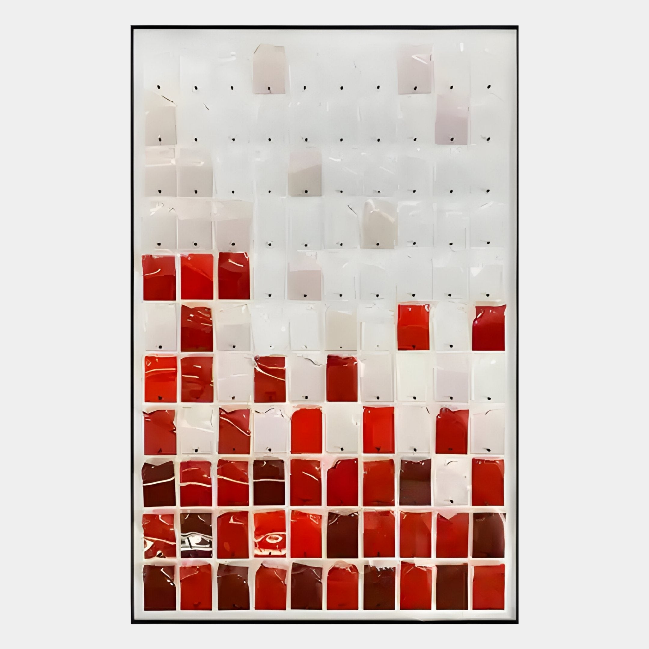Tessela Scarlet Porcelain Mosaic Acrylic 3D Wall Art