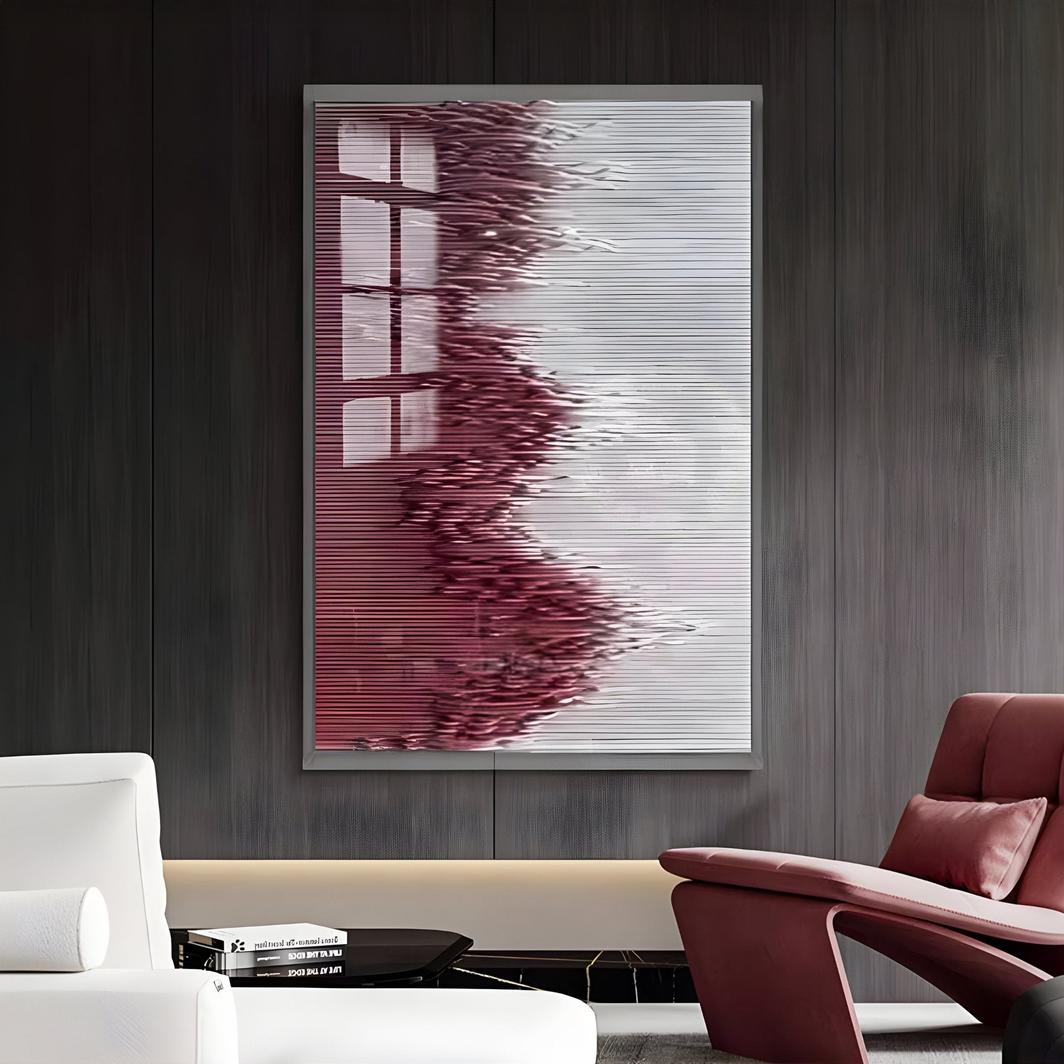 Tessa Rose Ridges Wood Carving 3D Wall Art