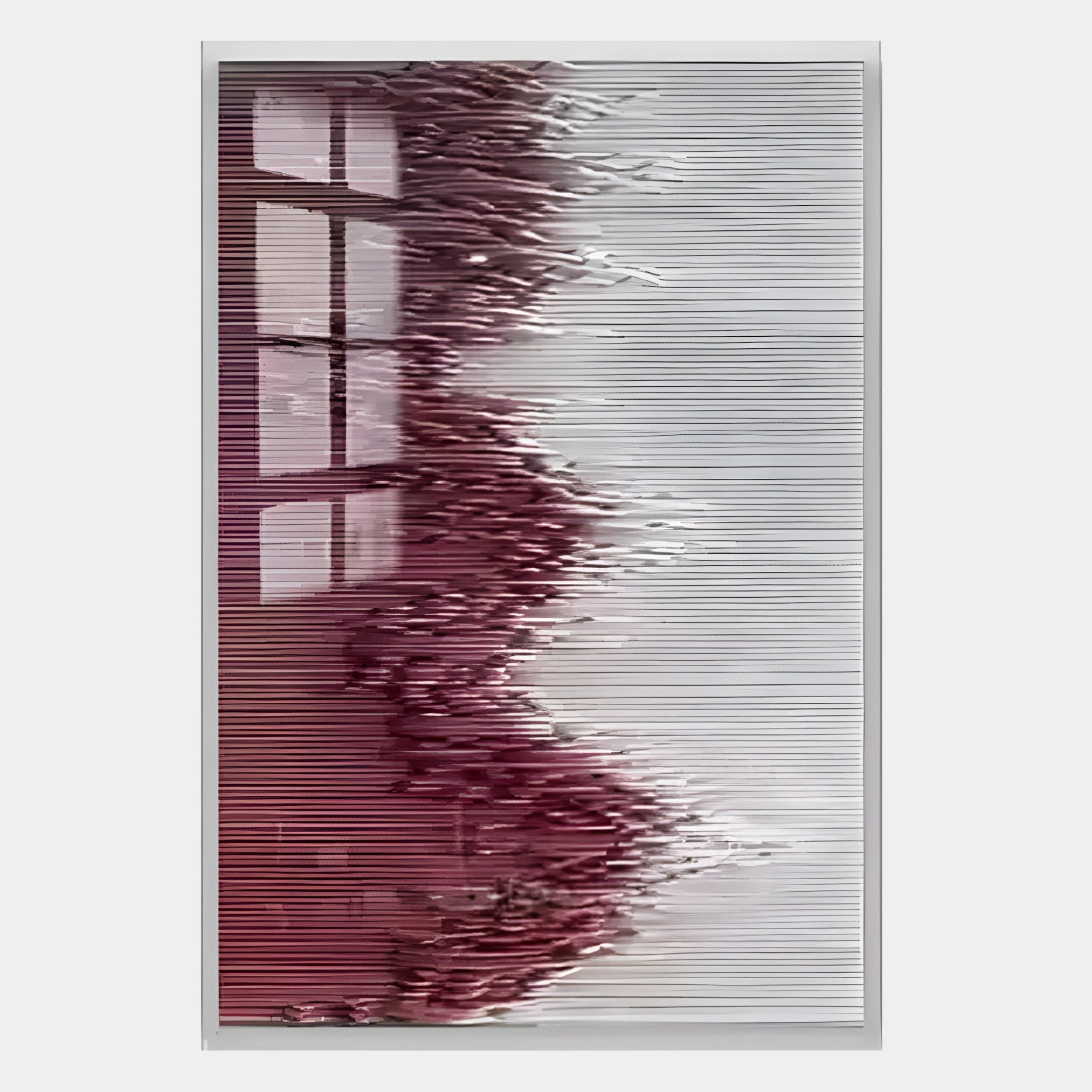 Tessa Rose Ridges Wood Carving 3D Wall Art