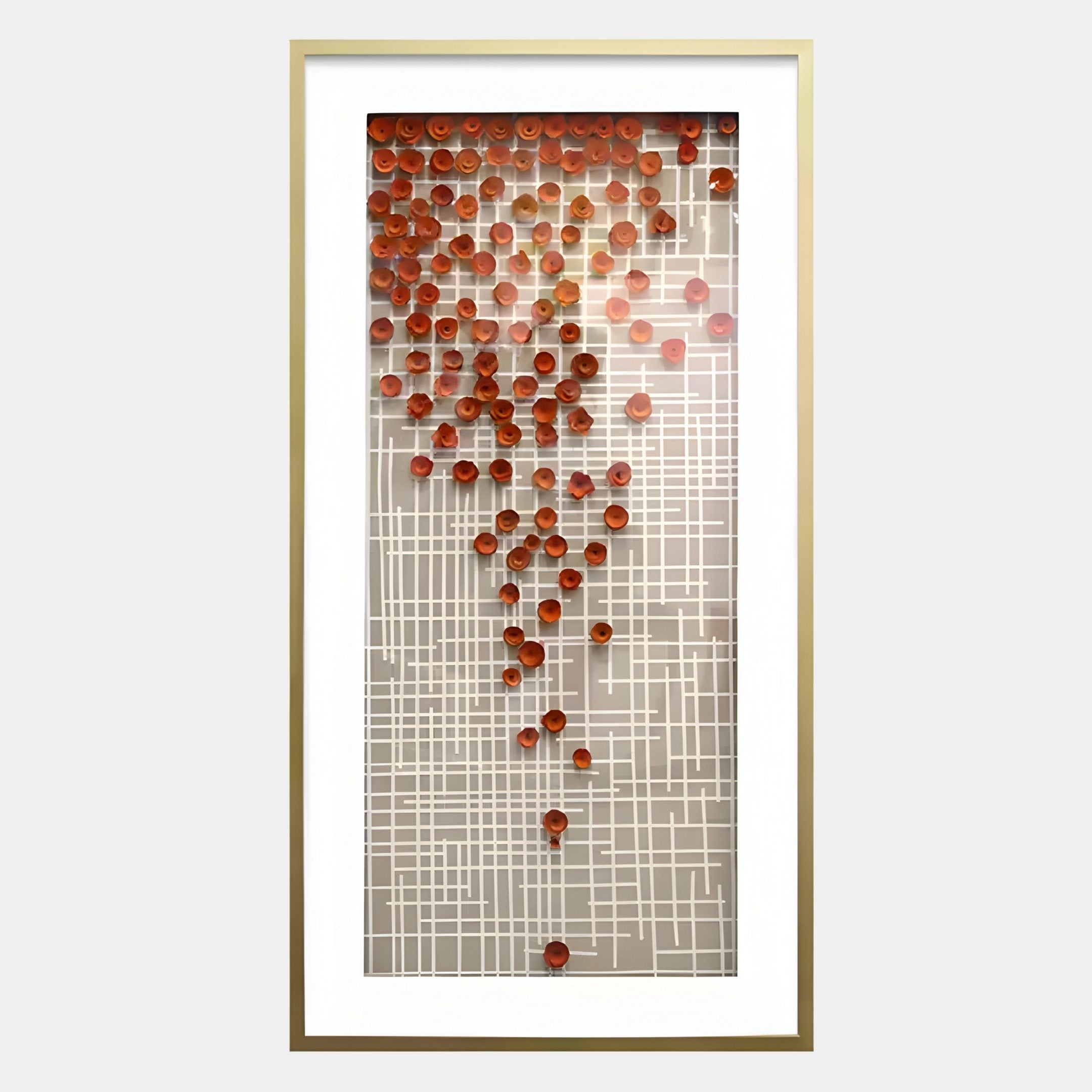 Flourish I Red Flower Sawdust 3D Wall Art
