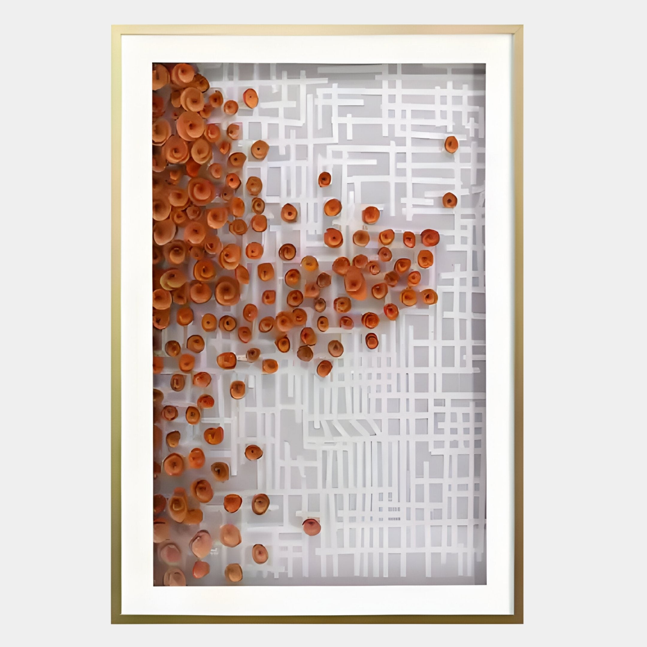 Flourish II Red Flower Sawdust 3D Wall Art