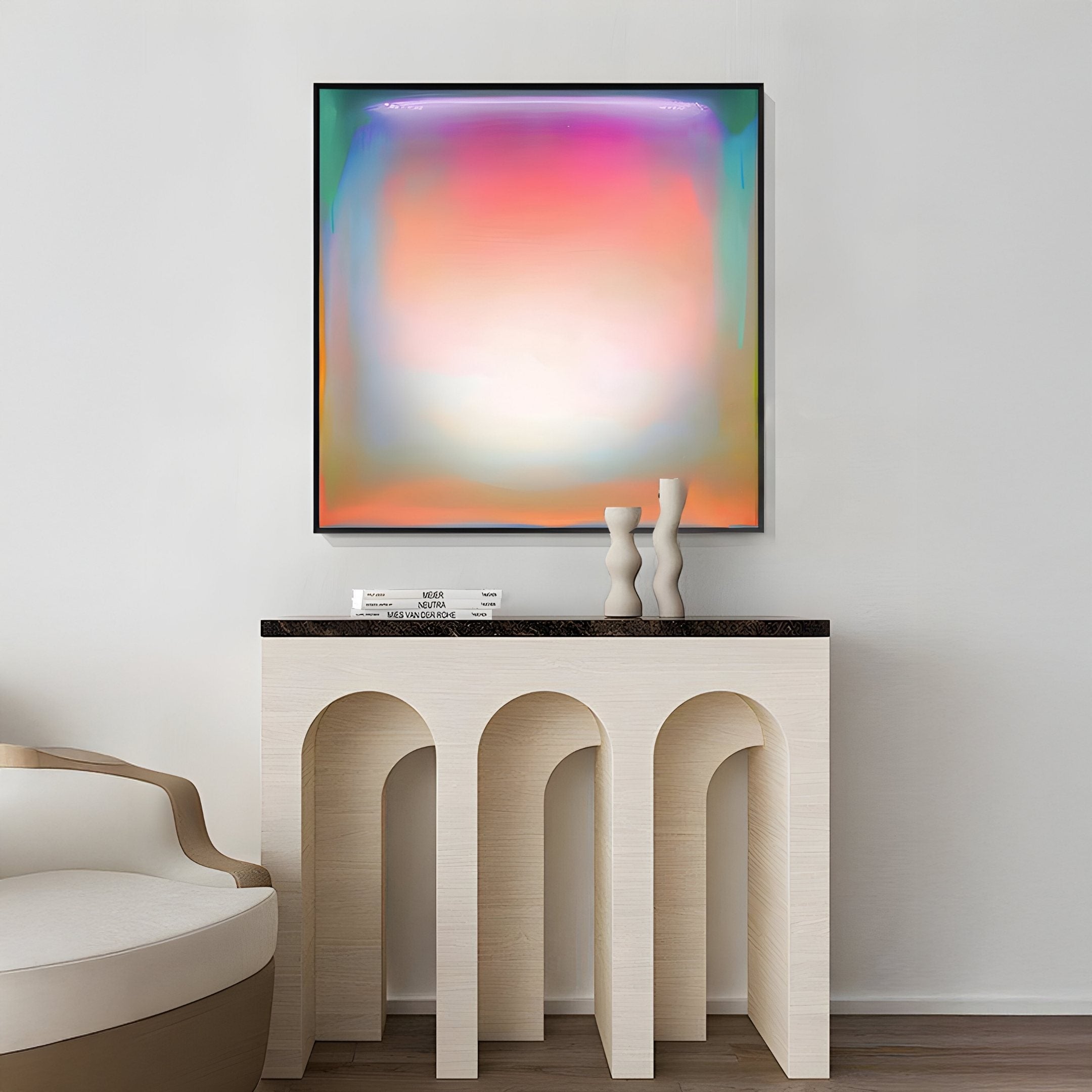 Lumin Ethereal Light Flood Crystal Porcelain Wall Art