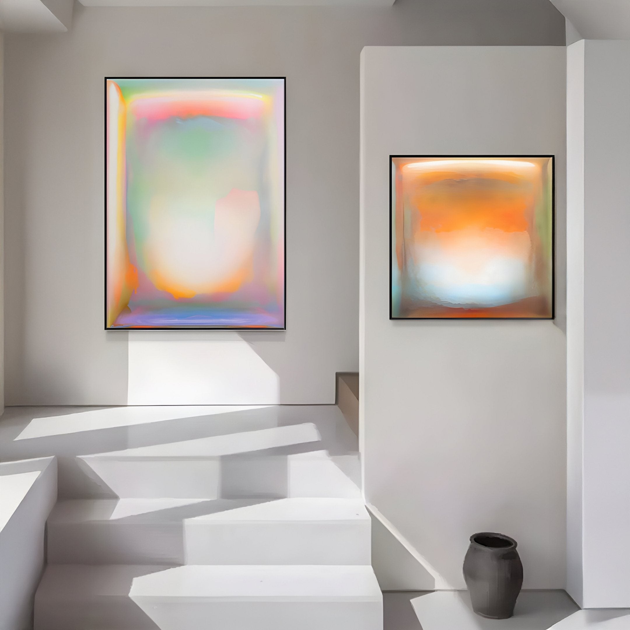 Lumin Spectrum Field Crystal Porcelain Wall Art