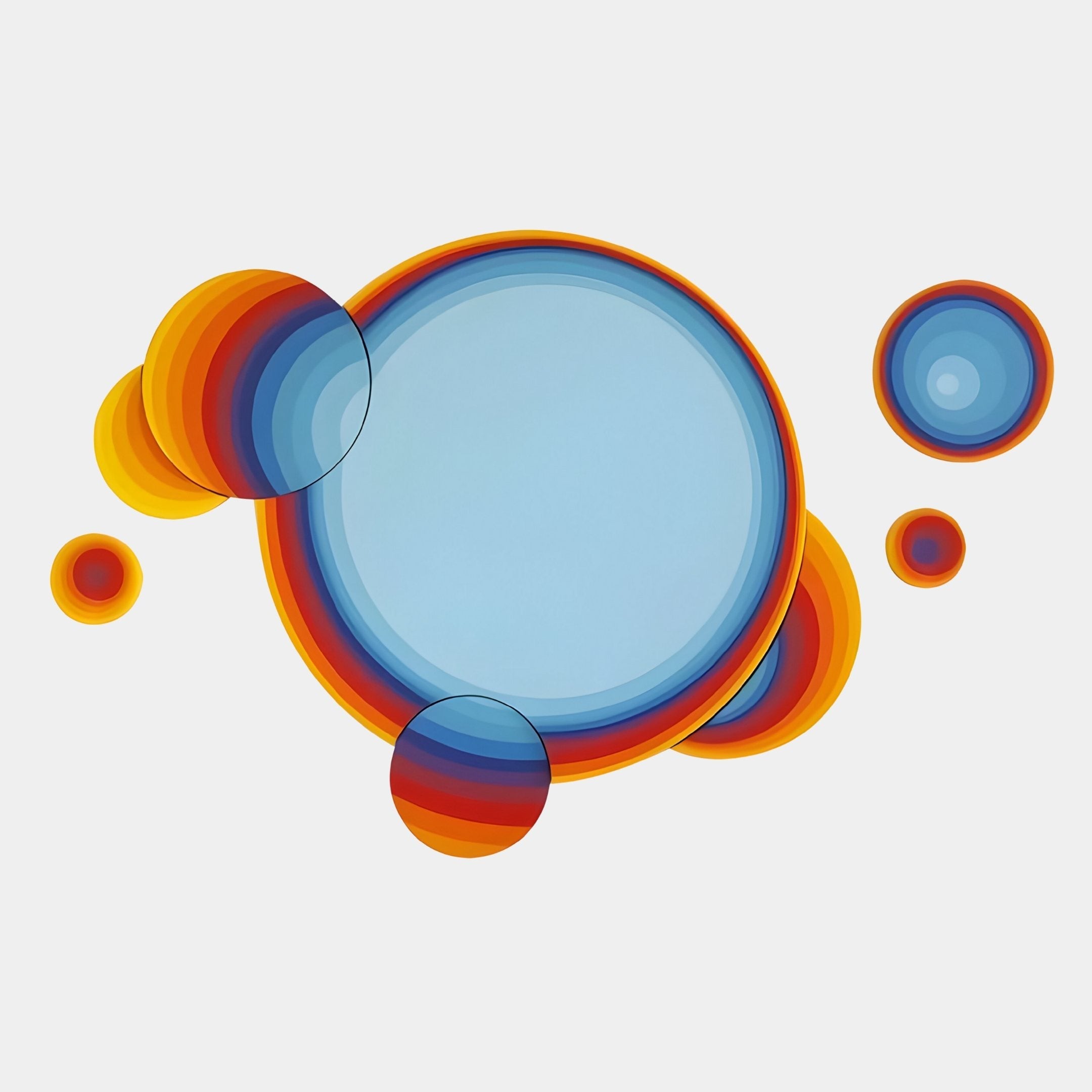 Pulse Layered Orb Composition Acrylic UV Wall Art