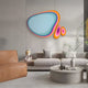 Pulse Glow Organic Pebble Formation Acrylic UV Wall Art